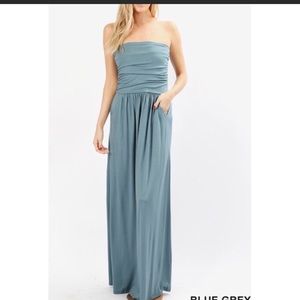 SOLD Strapless maxi dress with pockets ✨Host Pick✨